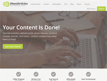 Tablet Screenshot of ineedarticles.com